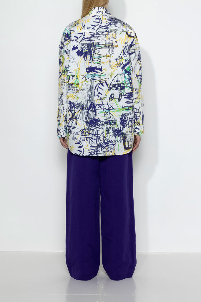CHEMISE OVERSIZE EN COTON GRAPHIQUE AEROGRAPHE