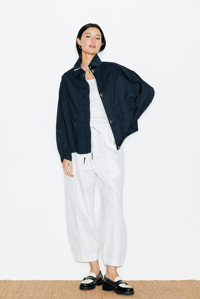 BLOUSON CUBIQUE OVERSIZE BLEU MARINE