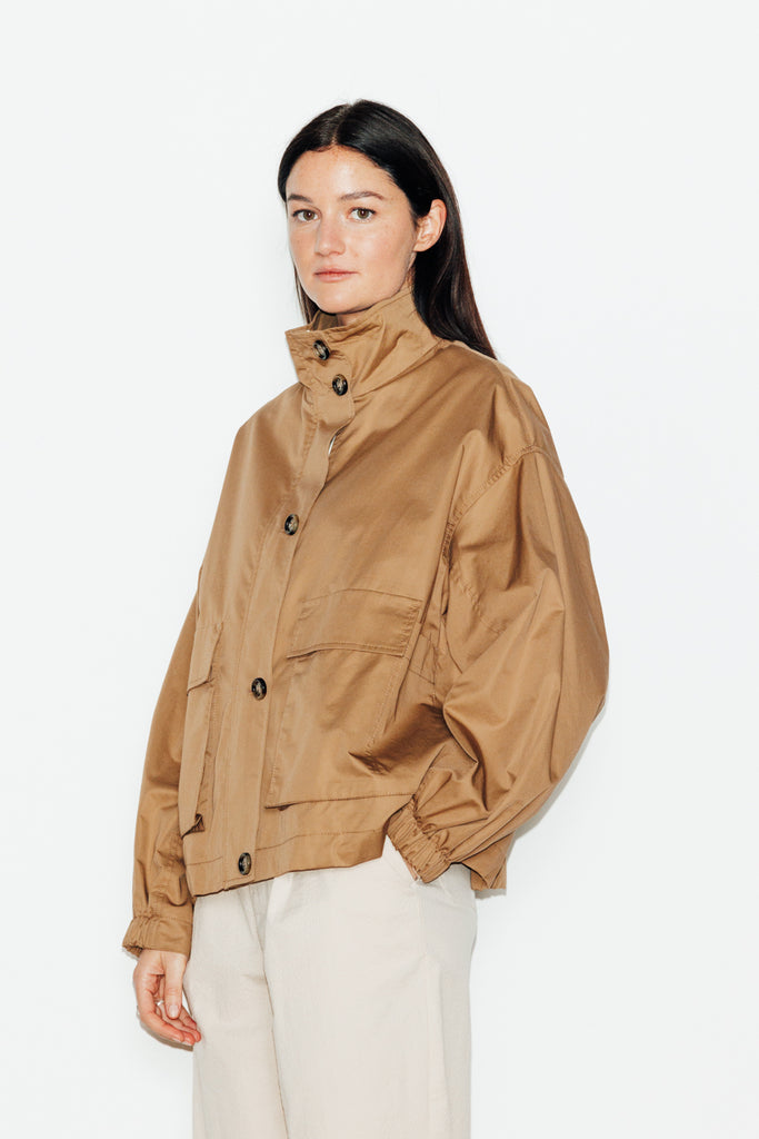 BLOUSON CUBIQUE OVERSIZE CAMEL