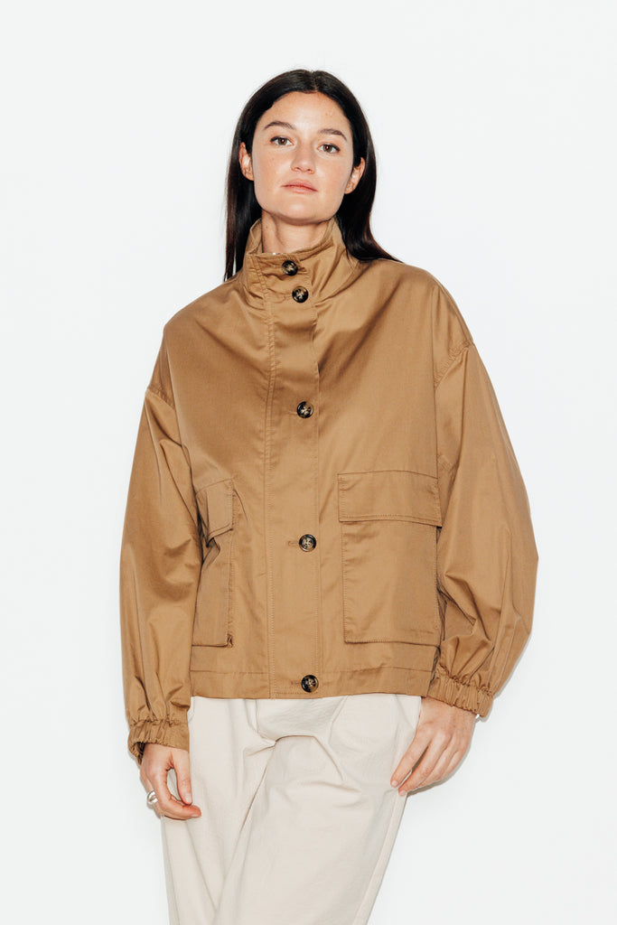 BLOUSON CUBIQUE OVERSIZE CAMEL