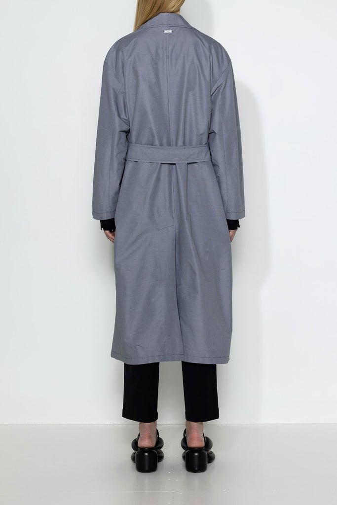 TRENCH OVERSIZE A MOTIF MICRO VICHY TRETEAU