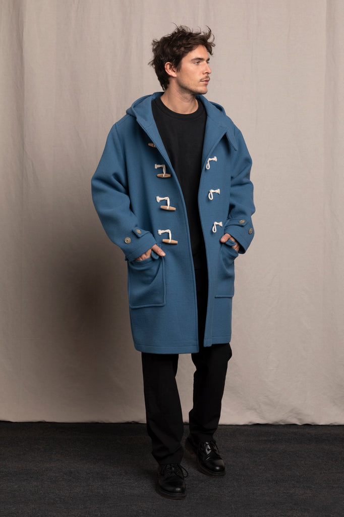 DUFFLE COAT CAP BLEU NATTIER